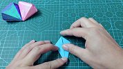 这是我见过最简单的折纸钻石，简单几步就做好了，小朋友都学得会