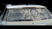 美国艺术家利用车窗灰尘创精美画作-6月5日