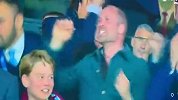 维拉领先时铁杆球迷威廉王子看台忘我庆祝