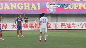 王栋任意球直奔死角 邵镤亮单掌将球挡出