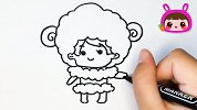 十二星座之白羊座 儿童简笔画 可爱卡通人物