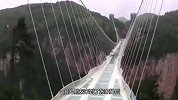 老外到张家界玻璃桥，称一锤就能砸碎，工作人员：完全不怂！