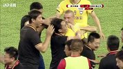 陕西大秦率先破门1-0绿城 奥斯卡晃过门将面对空门轻松进球