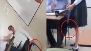 女学生上前提问老师竟偷拍其裙底 在场学生拍下可耻一幕