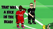 动画恶搞1年前曼城5-0大胜利物浦 马内踹完门将再怼“盲僧”主裁判
