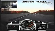法拉利458高速公路极速狂飙