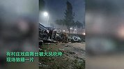 河北多地遭强对流天气：狂风吹断大树刮塌戏台，冰雹如拳砸伤路人
