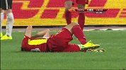 中超-14赛季-联赛-第23轮-91分钟 亚泰张笑飞拼抢头球时受伤-花絮