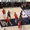 NCAA的库里！神控左右开弓连中6记三分