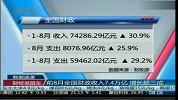 前8月全国财政收入7.4万亿 增长超三成