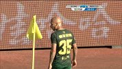 绿城中场断球反击 马丁斯杀入禁区低射被对手挡出