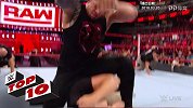 WWE-18年-RAW第1295期十佳镜头 大布回归暴打罗门 杰夫助哥哥主场取胜-专题