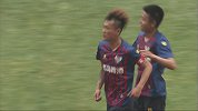 青岛黄海率先取得领先 王栋弯刀出鞘直奔死角而入