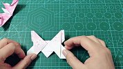 3分多种折个漂亮的蝴蝶，有一点儿的难度，妈妈学会教给孩子