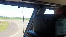 驾驶舱视角，重型波音747起飞