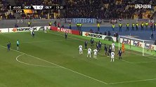 上半场补时第1分钟基辅迪纳摩球员麦科连科射门