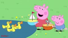 小猪佩奇：佩奇的帆船不动好焦急,，猪爸爸一口气让船立马到对岸