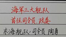 回顾历史：海军三大舰队首任司令员、政委！