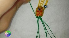 一步步教你编织菠萝耳环手工编法教程第9节