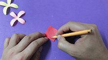 DIY漂亮的简约花朵，一张纸一折一剪1分钟就好了