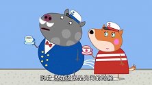 小猪佩奇：固执的猪爷爷，不听劝告，船搁浅在了淤泥里！