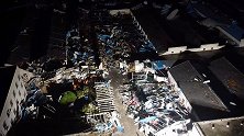 独家航拍丨救援现场！盛泽一纺织厂遭龙卷风袭击