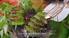 重达一百公斤的大肉串，边烤边流油，这品相让人恨不得吃一整串！