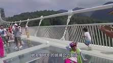 玻璃桥突然“碎裂”，大量游客吓得脚软，镜头记录惊险一幕！