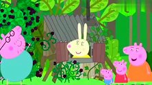 小猪佩奇：猪爸爸走捷径去找水池，结果卡在了树丛里