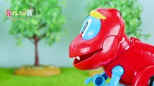 帮帮龙司皮喏变成小巴士 载着小奥特曼们参观恐龙星球