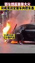 12月29日，辽宁葫芦岛。轿车燃起熊熊大火，司机竟然淡定回车内取东西