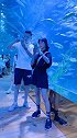 海洋馆对于没见过海的旱鸭子你们懂得！可笑的是有个小朋友过来喊这父女俩：叔叔阿姨你们拍完了吗？我们也要拍！