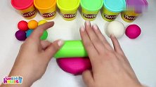 玩Doh彩虹棒棒糖如何制作糖果漩涡棒棒糖