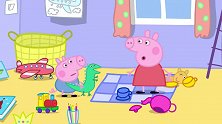 小猪佩奇：佩奇听到门铃响，立刻下楼，也不和乔治生气了！