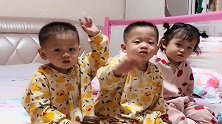 三胞胎兄妹看动画片，意见不一致就开打，太难为人了！