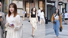 武汉街拍，第9秒的小姐姐感觉是男女都会喜欢的长相，好惊艳啊！