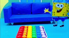 海绵宝宝vs沃尔夫，pop玩具挑战赛