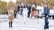 实拍巴黎街拍达人，那位白衣美女在街上回头率百分百啊？！