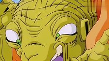 龙珠：魔人布欧刚要吃掉界王神，却被自己人用长矛戳穿了