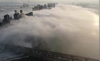 如梦似幻！江城现壮美“平流雾” 云海翻腾似仙境