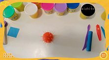 彩泥制作教程，如何制作海胆，创意手工大全