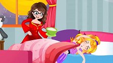 紫悦被妈妈叫去干活，艾达琪却可以睡懒觉！小马国女孩游戏