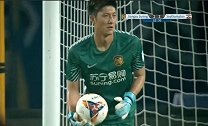 苏宁易购替补门将表现出彩 勒米纳左脚贴地箭难破姜灏