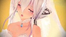 MMD邻家有女出嫁时-SAYONARA-弱音Haku白色婚纱