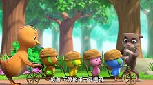 萌鸡小队：芬达叔叔教萌鸡们骑自行车，萌鸡们很努力