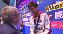 巴赫为王简嘉禾颁发1500自铜牌 意选手库达雷拉夺金