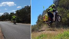 澳大利亚：一名邮差表演骑摩托特技走红，却引来邮政官方批评