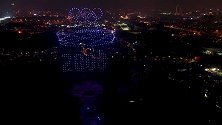 千架无人机再次演绎高燃 夜空中勾勒出新中国成立70年辉煌成就