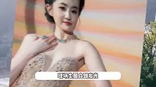 刘亦菲香槟镶钻高定亮相高珠展，生图白到发光，和Lisa惊喜同框
