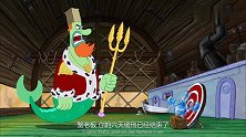 海绵宝宝：蟹老板被处刑，痞老板还来看热闹，拿出小凳子前排围观